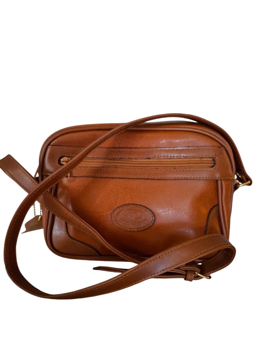 Brown Leather Crossbody Camera Bag